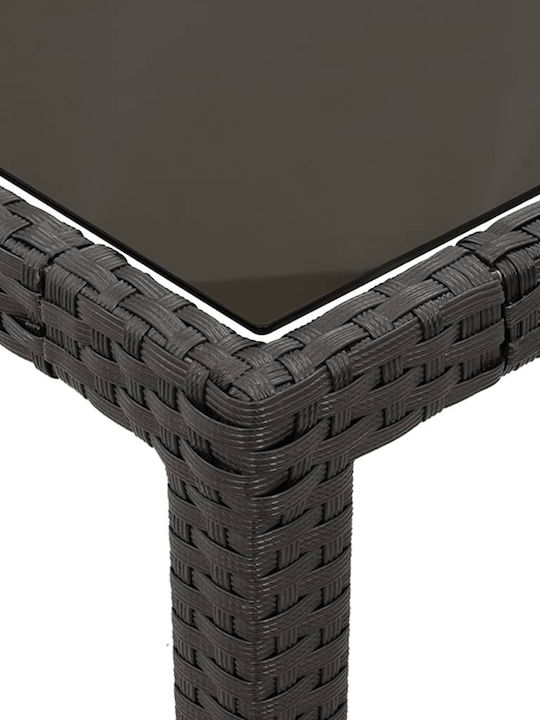 vidaXL Outdoor Lounge Set Bistro 3 Pieces Black with Pillows