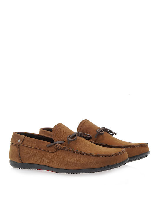 JK London Δερμάτινα Ανδρικά Loafers σε Ταμπά Χρώμα