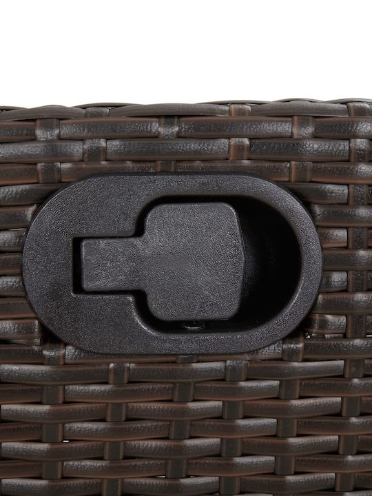 Bistro Living Room Set for Small Outdoor Spaces 3 Pieces Brown with Pillows