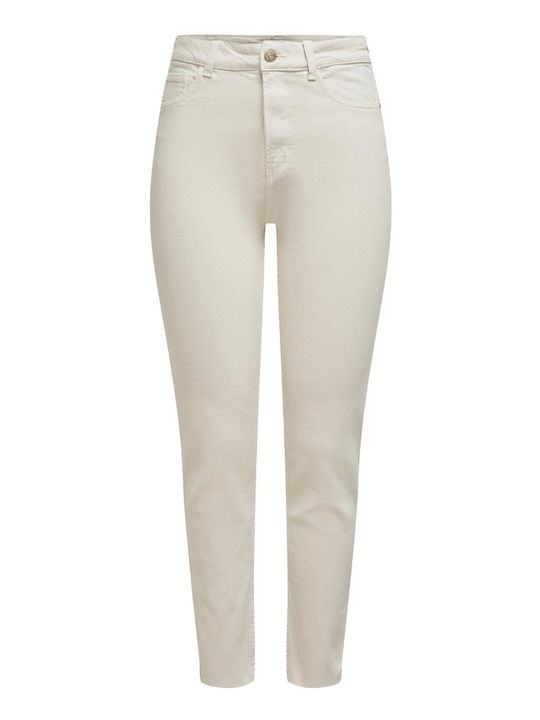 Only Women's Cotton Trousers Beige