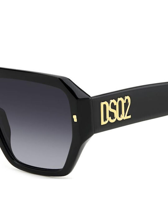 Dsquared2 Ανδρικά Γυαλιά Ηλίου με Μαύρο Κοκκάλινο Σκελετό και Μαύρο Φακό D2 0128/S 807/9O