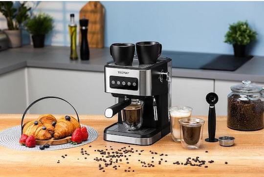 Zelmer Automatic Espresso Machine 1050W Pressure 20bar Silver ZCM6255