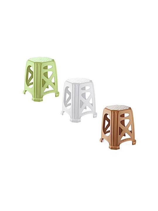 Hocker Für den Außenbereich aus Polypropylen Cappuccino 1Stück 38.5x38.5x45.5cm