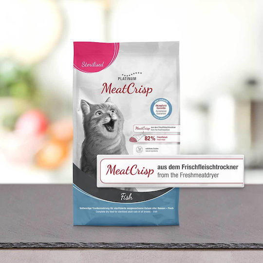 Platinum Pet Food & Care MeatCrisp Sterilised Dry Food for Sterilized Cats with Fish / Meat 1.5kg