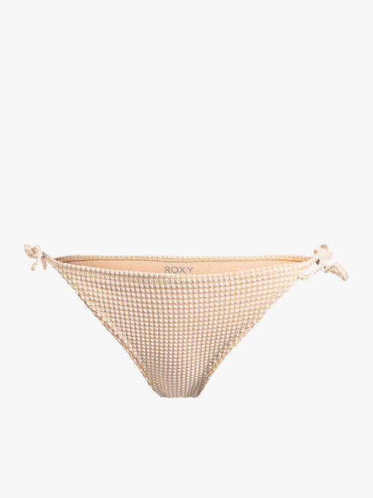 Cheeky Bikini Slip με Κορδονάκια Μπεζ