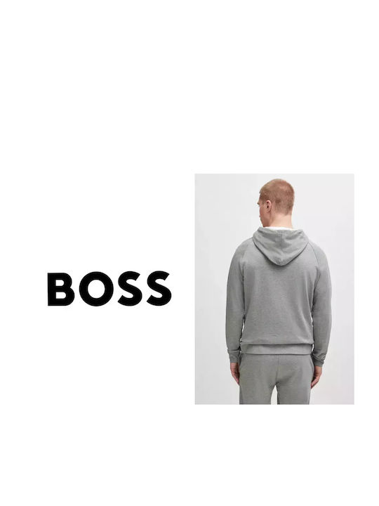 Hugo Boss Men's Sweatshirt Jacket with Hood Gray