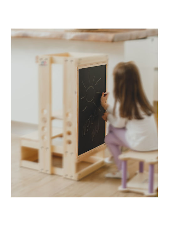 Lernturm zum Malen aus Holz with Blackboard Matzik Mav