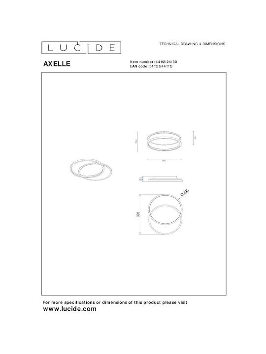 Lucide Lightning Φωτιστικό Πλαφονιέρα LED Lucide Lightning Φωτιστικό Πλαφονιέρα LED