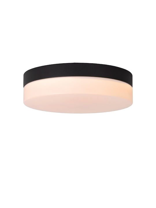 Lucide Lightning Φωτιστικό Πλαφονιέρα Οροφής Μπάνιου Μαύρη με Ενσωματωμένο LED