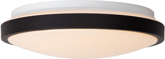 Lucide Lightning Φωτιστικό Πλαφονιέρα Οροφής Μπάνιου Μαύρη με Ενσωματωμένο LED