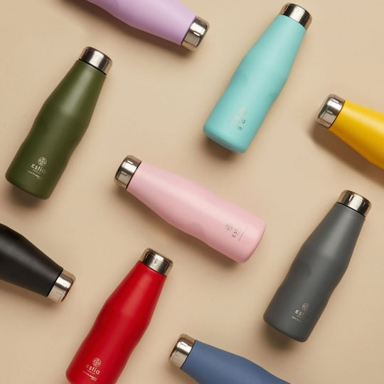 Estia Travel Flask Save the Aegean Ανακυκλώσιμο Μπουκάλι Θερμός Ανοξείδωτο BPA Free 750ml Fusion Coral