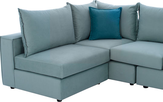 Monza Ecke Sofa mit Umkehrbarer Winkel in Pistazie / Petrol Blau 265x195x98cm