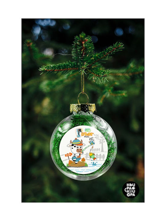 Christmas Hanging Fish Plastic Transparent With Gold Dust With Beads Transparent