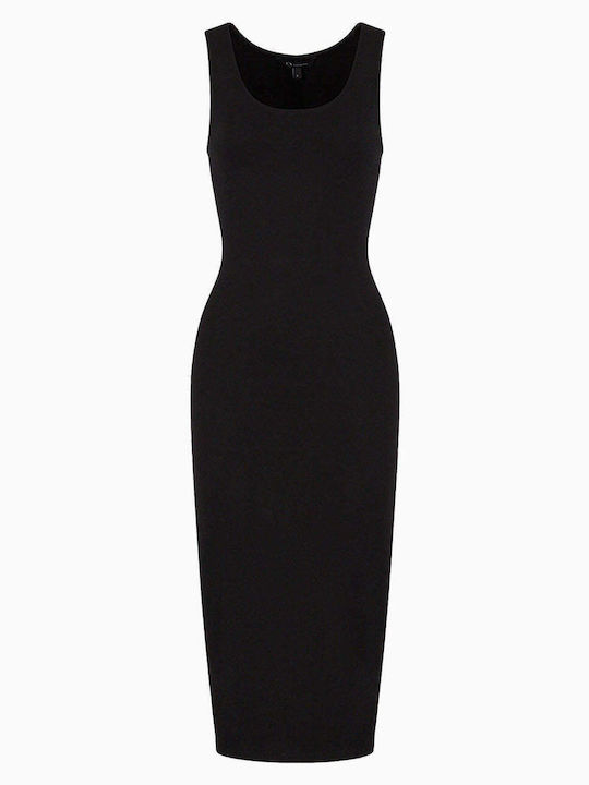 Armani Exchange Midi Dress Black