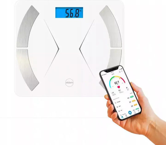 Eldom Smart Bathroom Scale with Bluetooth White TWO500