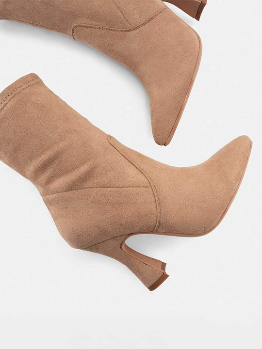 Wildleder Stiefeletten Damen Braun