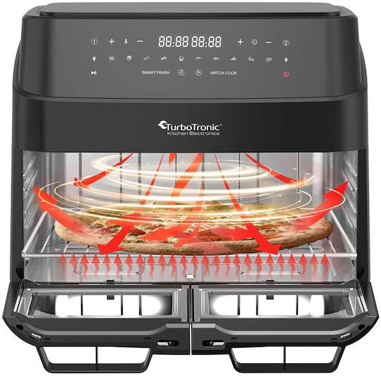 Turbotronic Air Fryer 12lt Μαύρο TT-DAF7W
