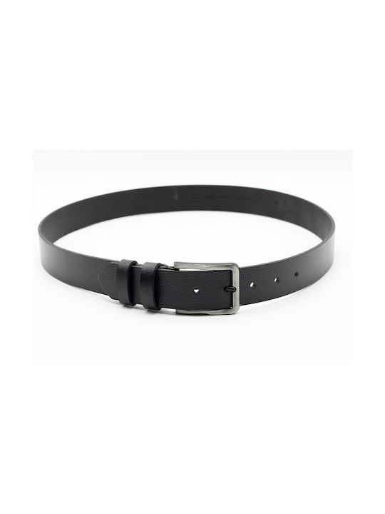 Savas Men's Leather Belt Black