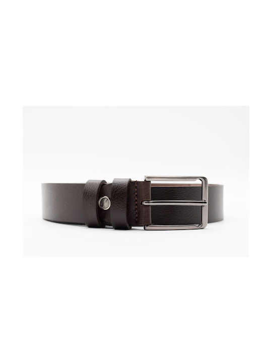 Savas Men's Leather Belt Brown