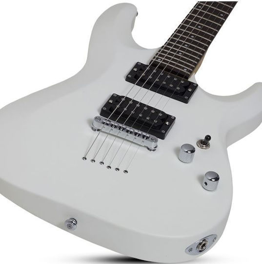 Schecter C-6 Deluxe Satin White Electric Guitar
