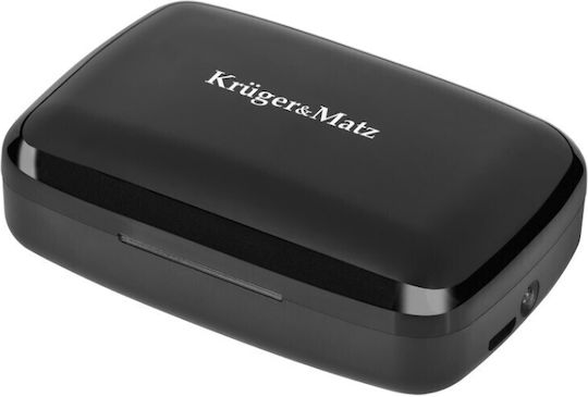 Kruger & Matz M19 Earbud Bluetooth Handsfree Ακουστικά με Θήκη Φόρτισης Μαύρα