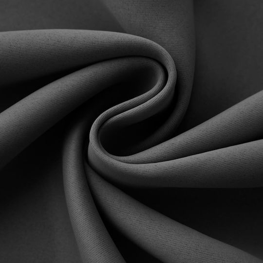 Chios Hellas Vorhang mit Grommets Dunkelgrau 140x260cm
