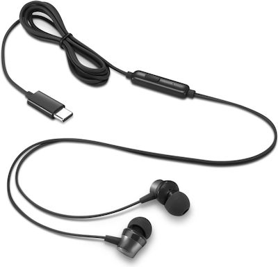 Lenovo 4XD1J77351 În ureche Handsfree cu două căști cu mufă USB-C Negru