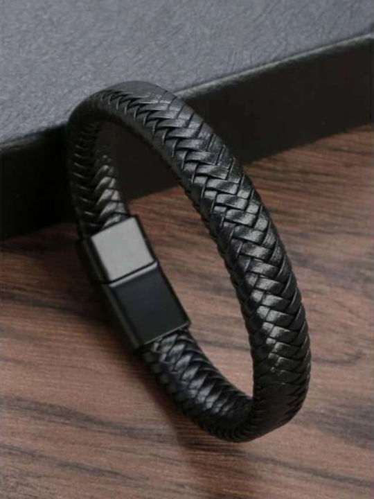 Famous Shoes Lederarmband 23cm S5850-1 Leder Schwarz