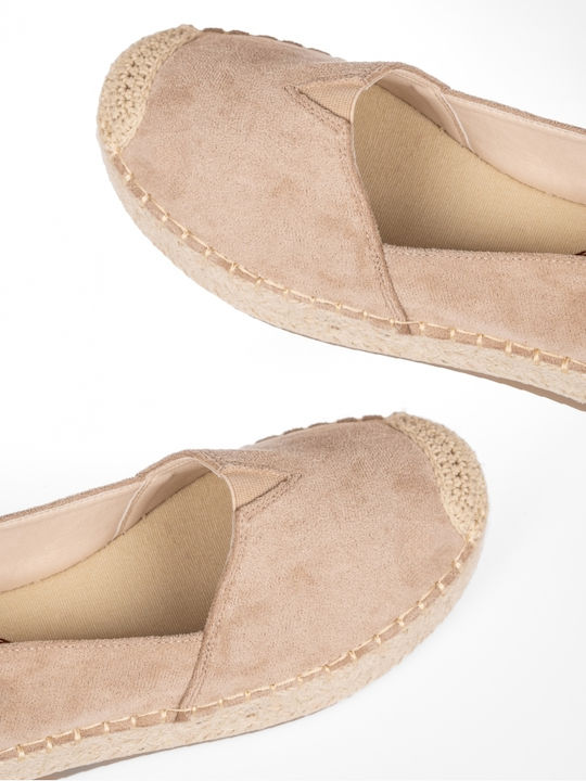 Issue Fashion Women's Suede Espadrilles Beige