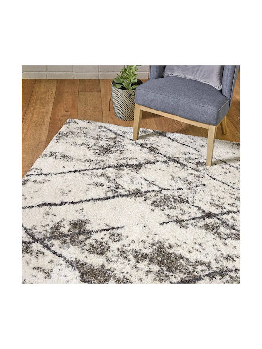 Saray Home Moroccan Rug Rectangular Shaggy Grey - Gr