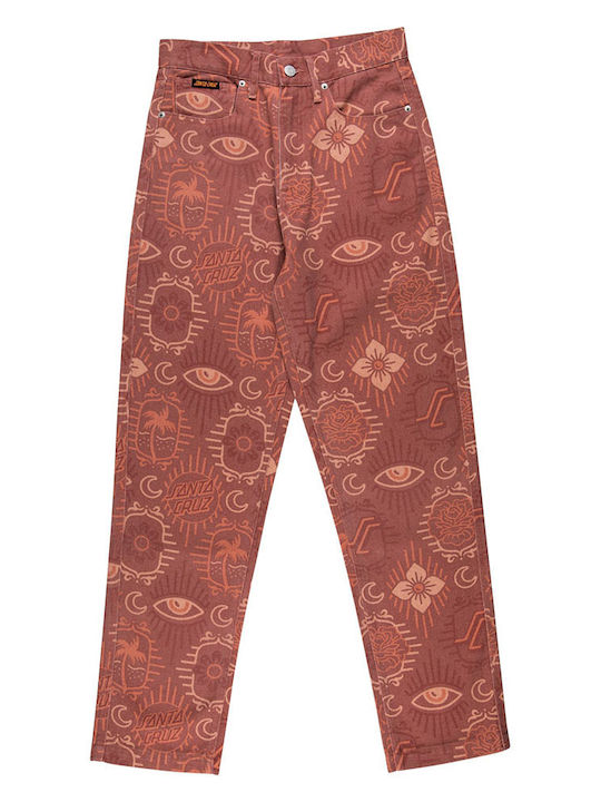Γυναικείο Jean Παντελόνι σε Dad Εφαρμογή Red Patchwork