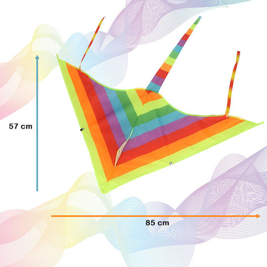ikonka Triangular Kite Fabric 57x85cm 1pcs
