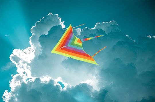 ikonka Triangular Kite Fabric 57x85cm 1pcs
