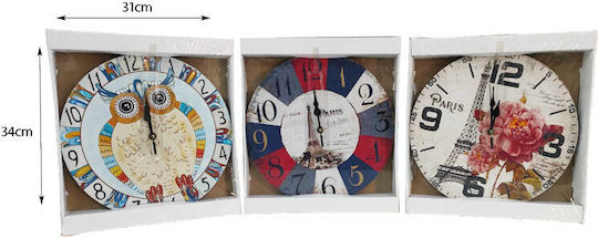 Wall Clock Multicolour Various Colors)