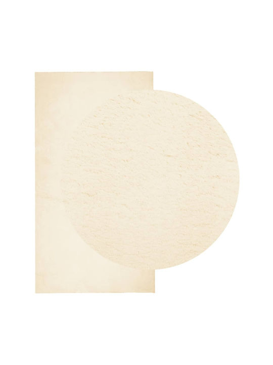 vidaXL Huarte Anti-slip Rug Rectangular Cream