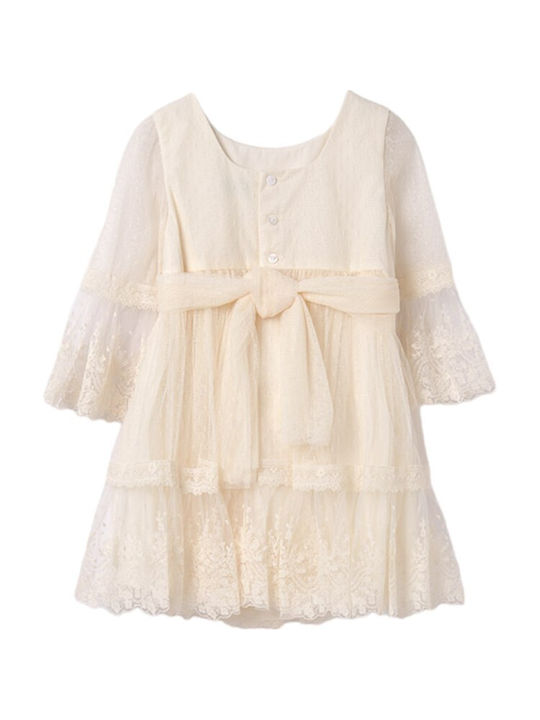 Abel & Lula Kids Dress Tulle ecru