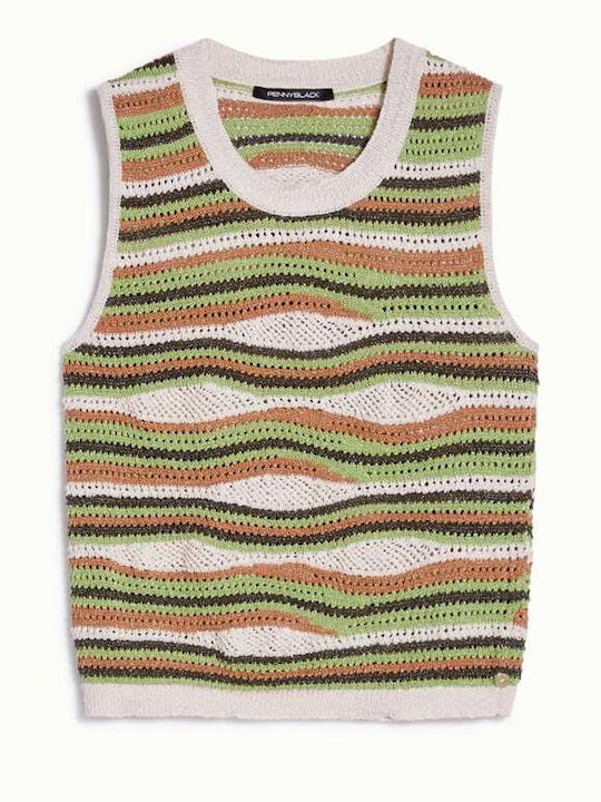 Women's Summer Blouse Sleeveless Green