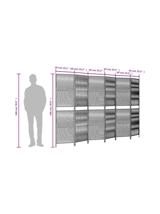 vidaXL Dekorativer Raumteiler aus Leinwand 294x180cm