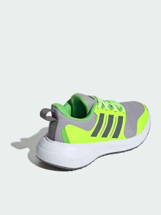 FortaRun 2.0 Αθλητικά Παιδικά Παπούτσια Running με Κορδόνια Grey Two / Grey Four / Lucid Lemon