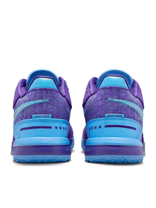 LeBron NXXT Gen AMPD Low Basketball Shoes Field Purple / Metallic Silver / University Blue
