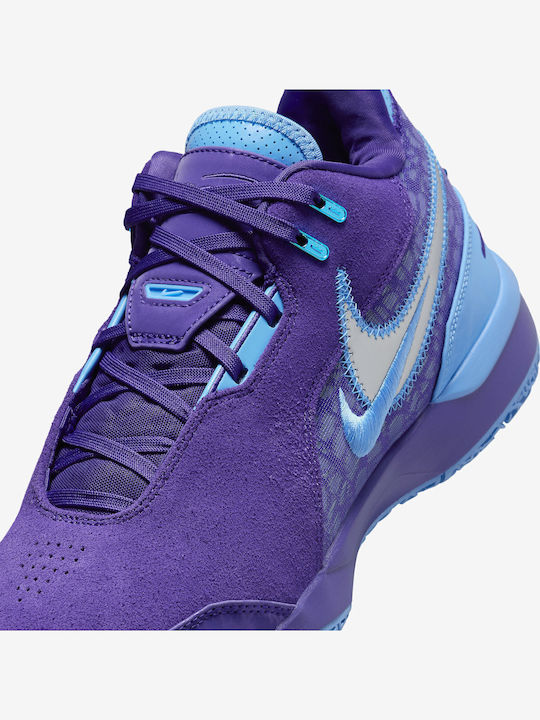 LeBron NXXT Gen AMPD Low Basketball Shoes Field Purple / Metallic Silver / University Blue