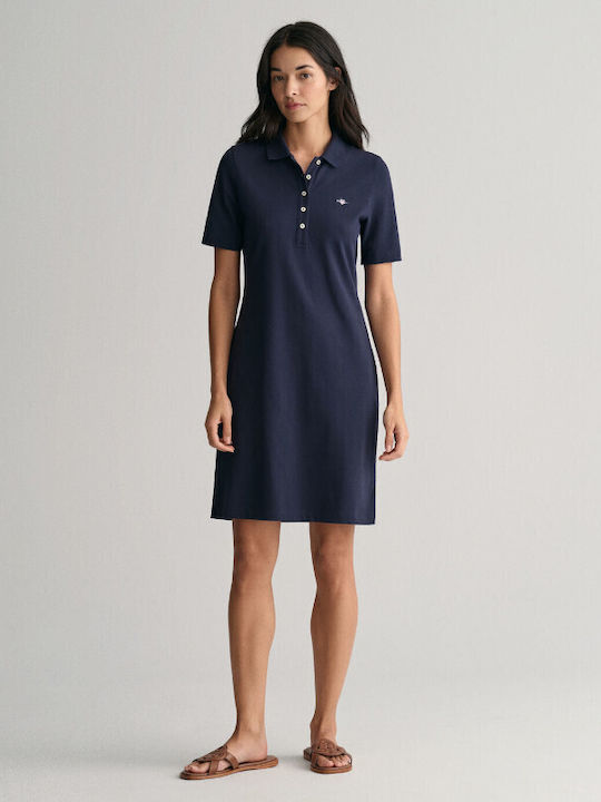 Summer Mini Shirt Dress Dress Navy Blue