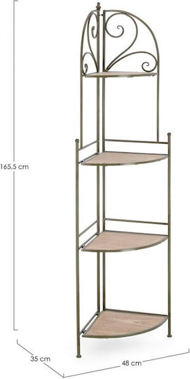 Eckbibliothek Guenda Dunkelgrün 48x35x165,5cm