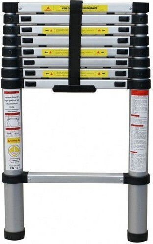 Telescopic Aluminum Ladder Single 7 Steps Maximum Height 2m