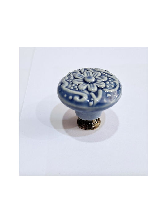 Premier Antique Knob Furniture made of Zamak & Porcelain & Metallic Bronze 35mm (Center Distance 35mm) 11848-000-ARG1 1pcs