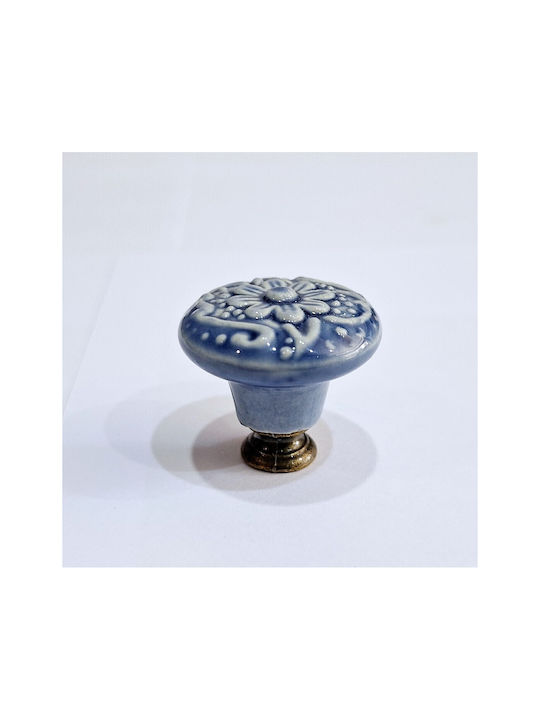 Premier Antique Knob Furniture made of Zamak & Porcelain & Metallic Bronze 35mm (Center Distance 35mm) 11848-000-ARG1 1pcs