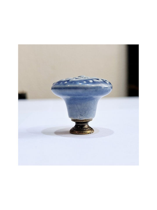 Premier Antique Knob Furniture made of Zamak & Porcelain & Metallic Bronze 35mm (Center Distance 35mm) 11848-000-ARG1 1pcs