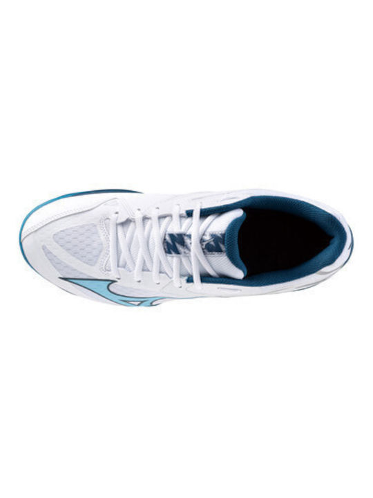 Mizuno Thunder Blade Z Volleyball Sport Shoes Λευκό / Μπλε Πετρόλ