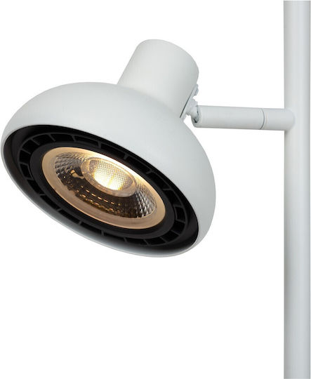 Lucide Lightning Floor Lamp H137.9cm. with Socket for Bulb GU10 White