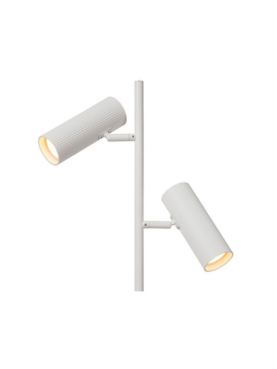 Lucide Lightning Floor Lamp H140cm. with Socket for Bulb GU10 White